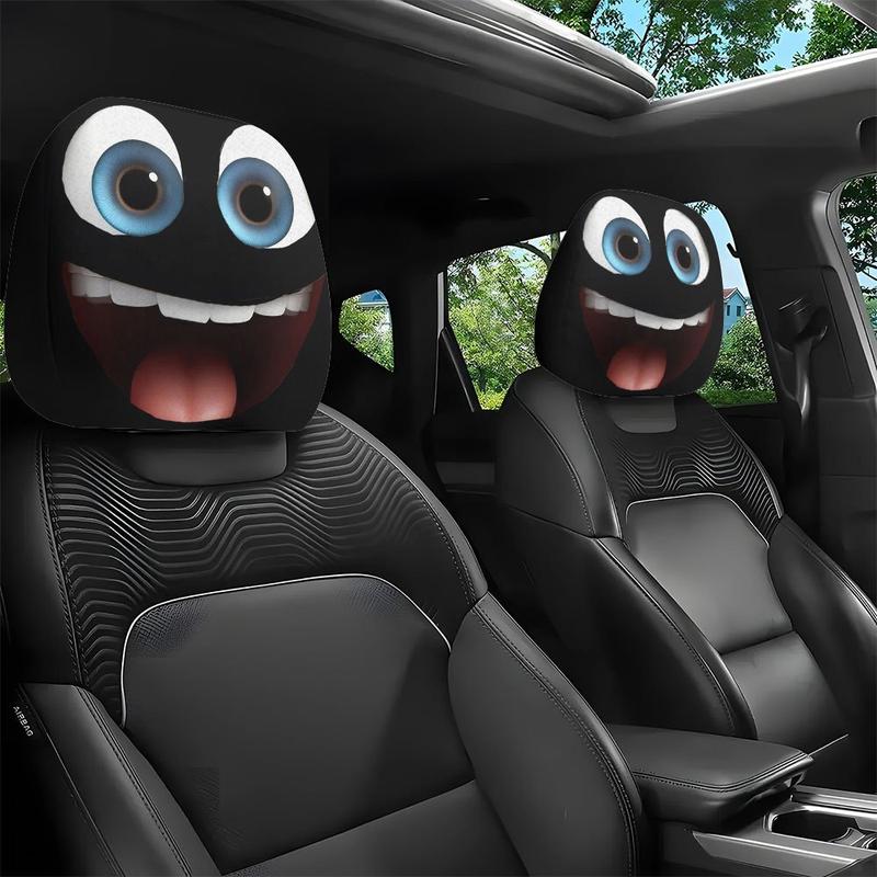 π Funny Cartoon Car Headrest Covers β 2PCS Universal Fit π