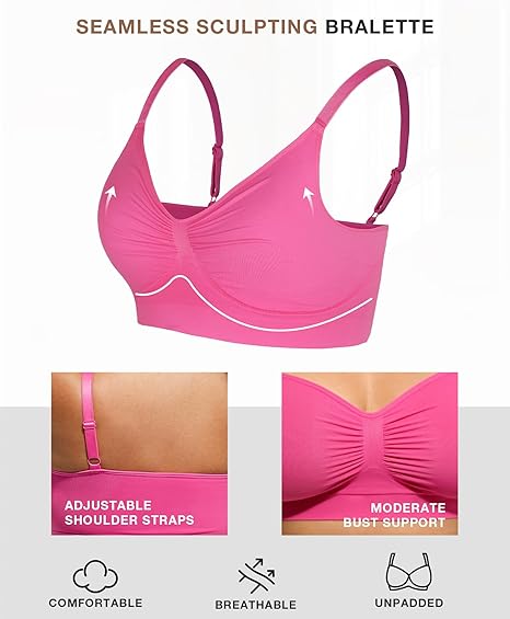 🏆BUY 2 GET 2 FREE⚡Women's Full Coverage Non-Padded Wireless Sculpt Bra