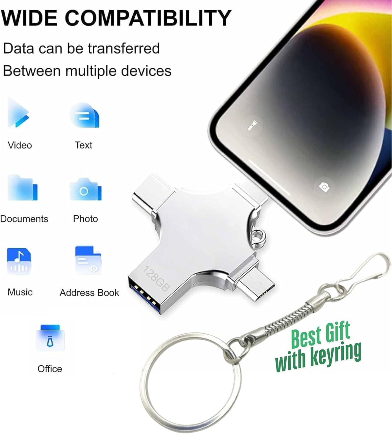 ⏰2 pieces is cheaper-USB 3.0 Micro TF Card Reader Adapter Flash Drive Type-C OTG For Android / iPhone