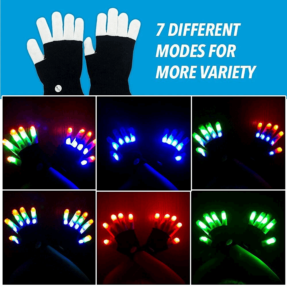 🎁BUY 3 GET 3 FREE🎁-Multicolor Light Up LED Gloves - Perfect for Festivals, Parties, Bachelorette Parties
