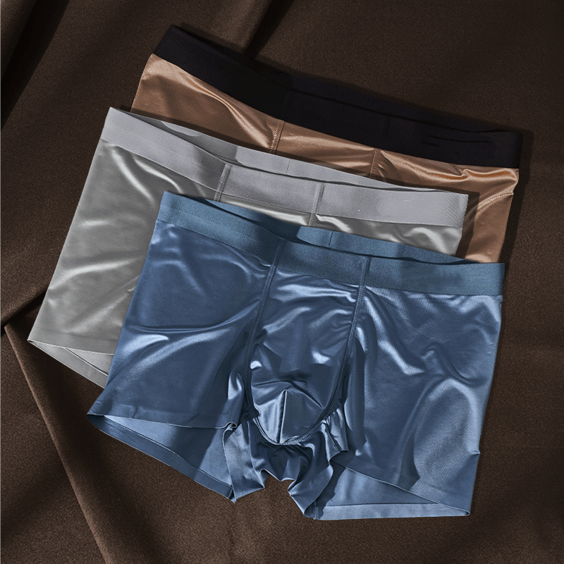 🎁The most comfortable underwear - men's mulberry silk ice silk boxer briefs