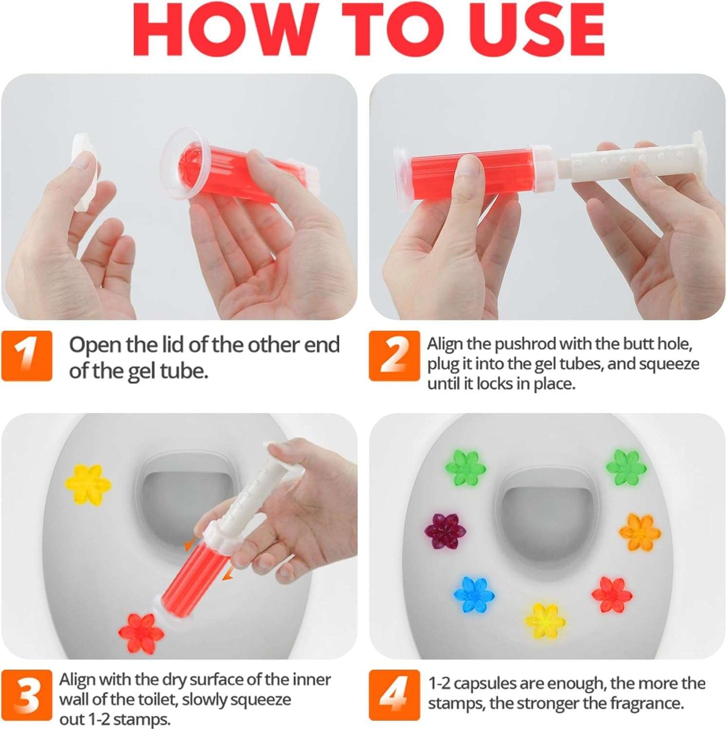 🔥Hot Sale🚽84 Flowers Toilet Cleaner Gel Stamp