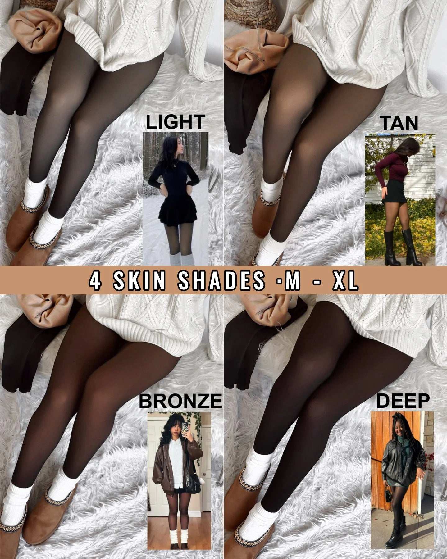 🔥Buy 1 Get 1 Free🔥Translucent Fleece Lined Tights