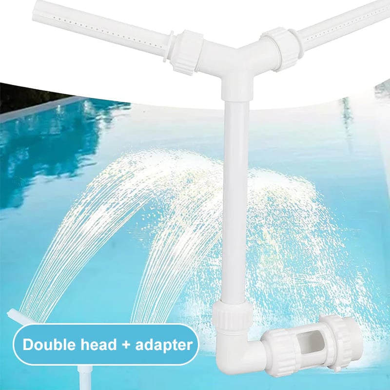 🔥Discount (Today Only)🔥-💧Solar Pool Fountain with Lights Dual Arc