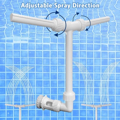 🔥Discount (Today Only)🔥-💧Solar Pool Fountain with Lights Dual Arc