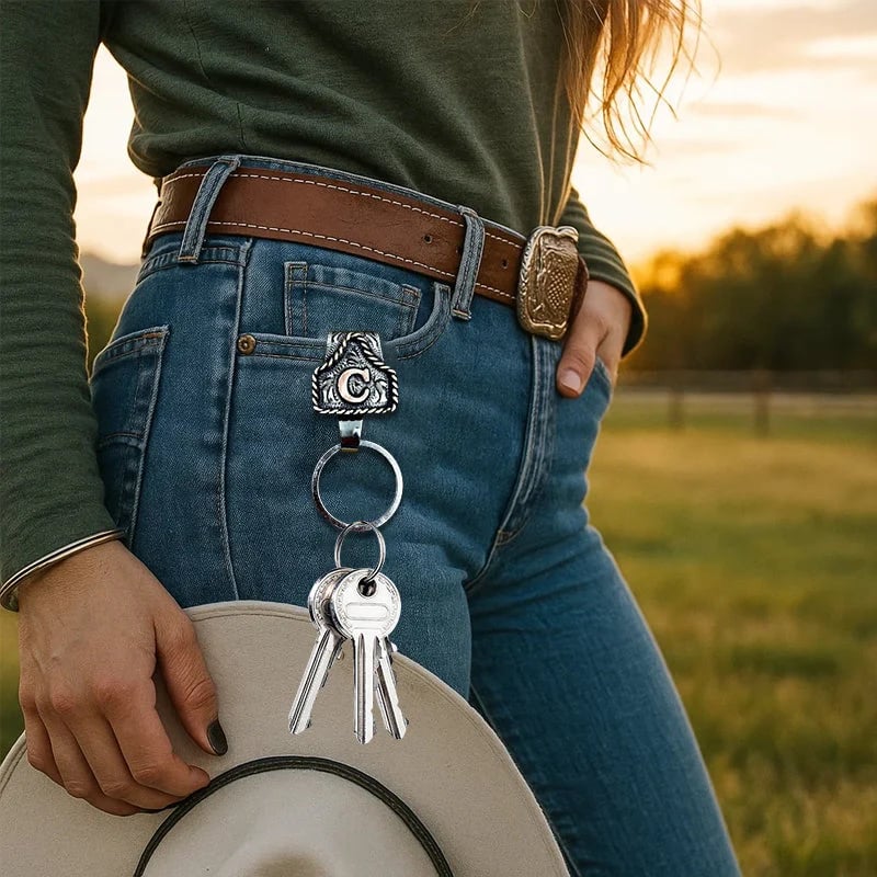 🤠Vintage Letter Keychain
