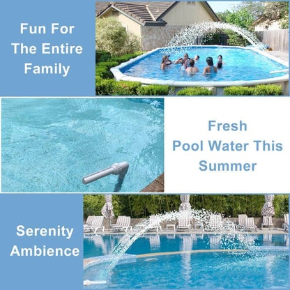 🔥Discount (Today Only)🔥-💧Solar Pool Fountain with Lights Dual Arc