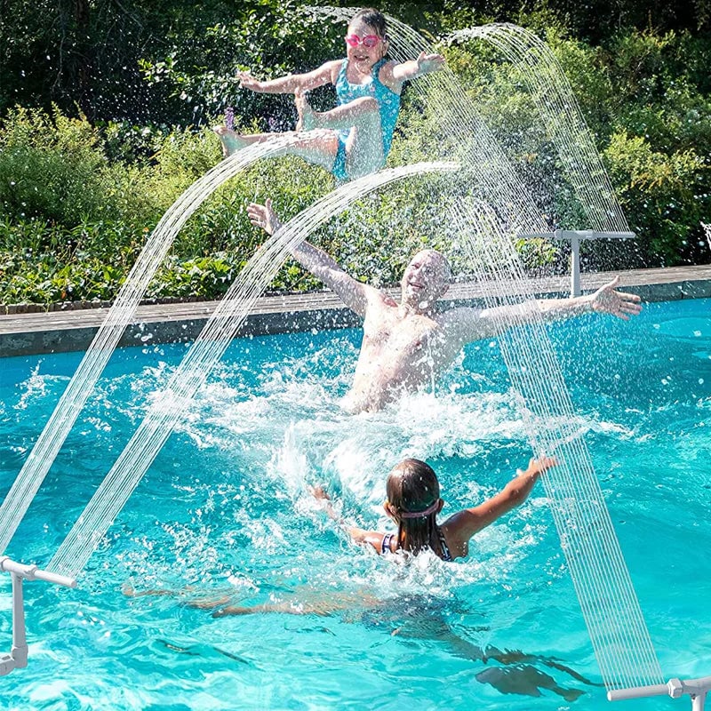 🔥Discount (Today Only)🔥-💧Solar Pool Fountain with Lights Dual Arc