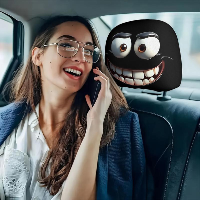 π Funny Cartoon Car Headrest Covers β 2PCS Universal Fit π