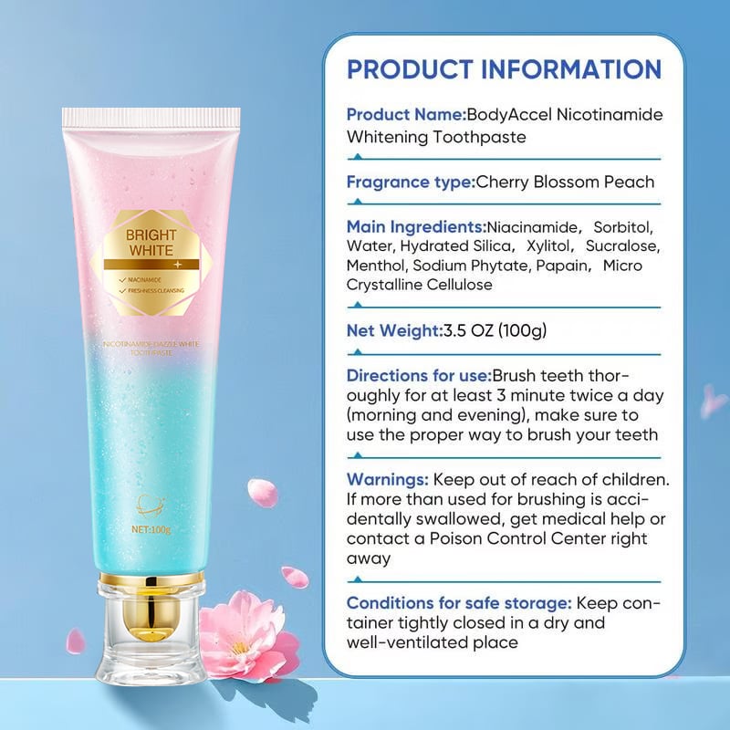 š„Hot Saleš„Niacinamide Whitening Toothpaste - For Healthier, Whiter Teeth!