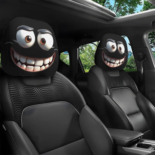 π Funny Cartoon Car Headrest Covers β 2PCS Universal Fit π
