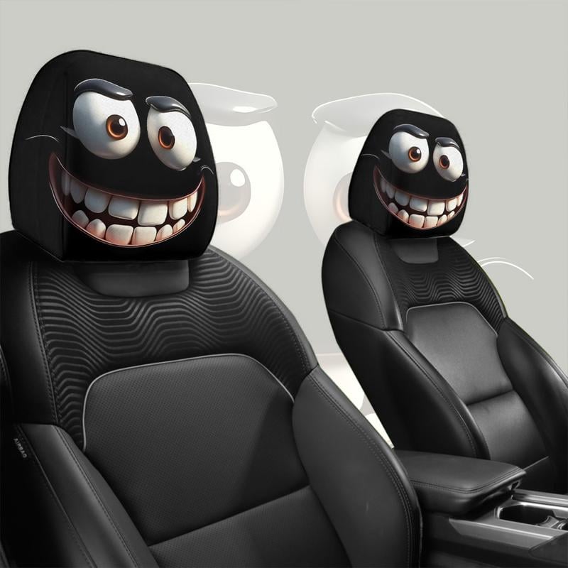 π Funny Cartoon Car Headrest Covers β 2PCS Universal Fit π