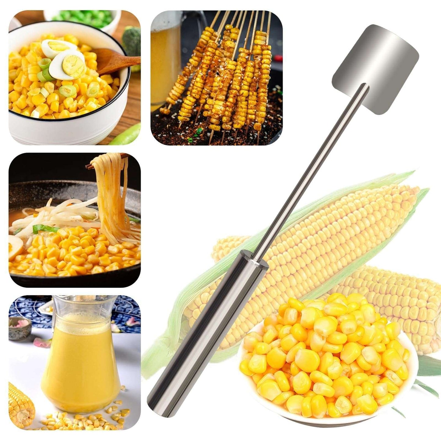 🔥34% Off🔥Long Handle Stainless Steel Corn Stripping Tool