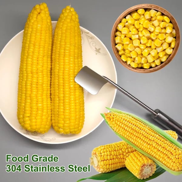 🔥34% Off🔥Long Handle Stainless Steel Corn Stripping Tool