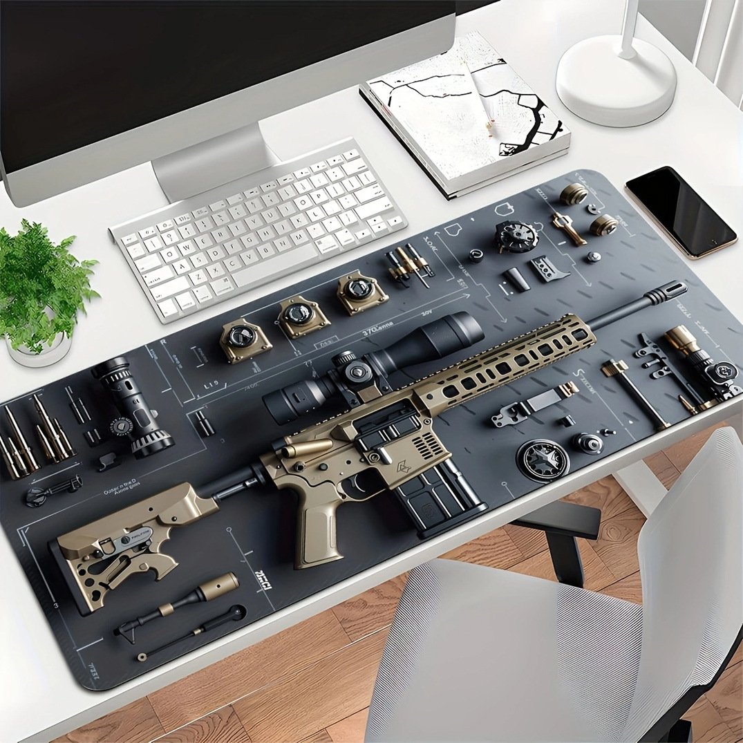 ⭐️ Cool Large gaming mouse pad, stylish desk protector, non-slip rubber, multiple sizes,