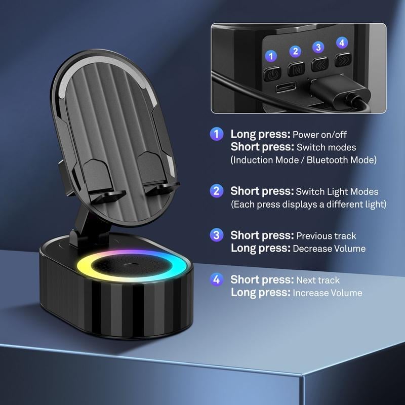 🤳🏻3-in-1 Bluetooth Speaker Phone Stand with Power Bank