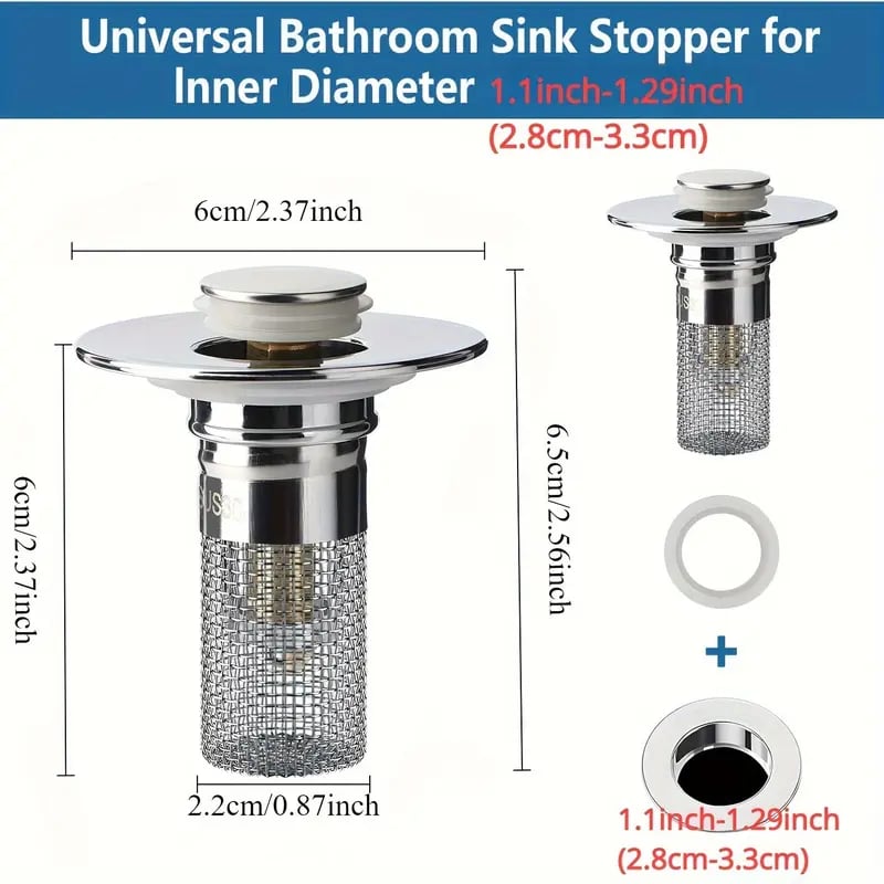 🔥Buy 1 Get 3 Free🔥 Bathroom Sink Stopper Hair Catcher
