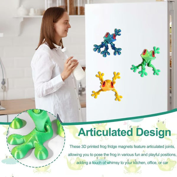 🎁BUY 4 GET 3 FREE🎁🐸✨2025 Large 3D Magnetic Frog Model with Articulated Joints