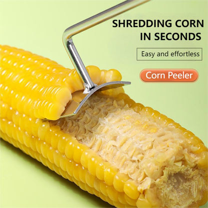 🔥34% Off🔥Long Handle Stainless Steel Corn Stripping Tool