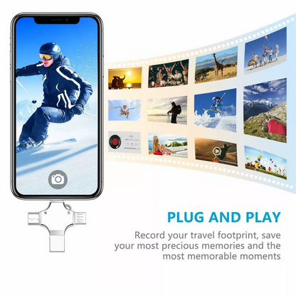 ⏰2 pieces is cheaper-USB 3.0 Micro TF Card Reader Adapter Flash Drive Type-C OTG For Android / iPhone