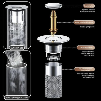 🔥Buy 1 Get 3 Free🔥 Bathroom Sink Stopper Hair Catcher