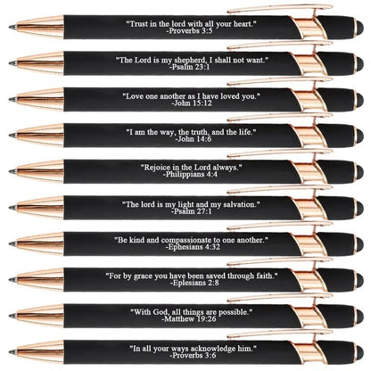 ❤️🙌Find Daily Strength: Premium Comfort Bible Verse Pens – 10pcs