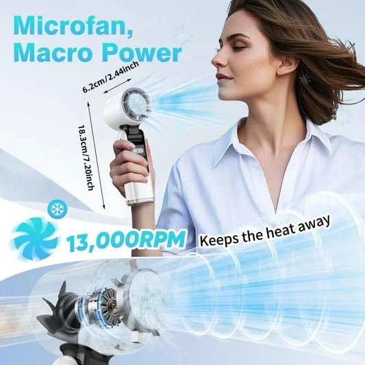 🌬️ Cool Summer - Portable Handheld Turbo Ice Cooler Fan