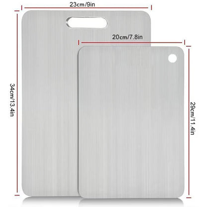 🏆Flash Sale⚡ 50K+ SOLD! Almost Gone-💥🎉🔥Stainless Steel Double Sided Chopping Board,Best Gifts