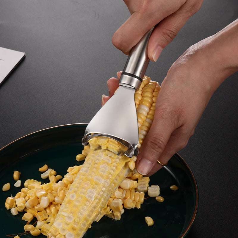 🔥34% Off🔥Long Handle Stainless Steel Corn Stripping Tool