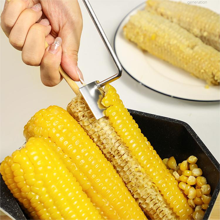 🔥34% Off🔥Long Handle Stainless Steel Corn Stripping Tool