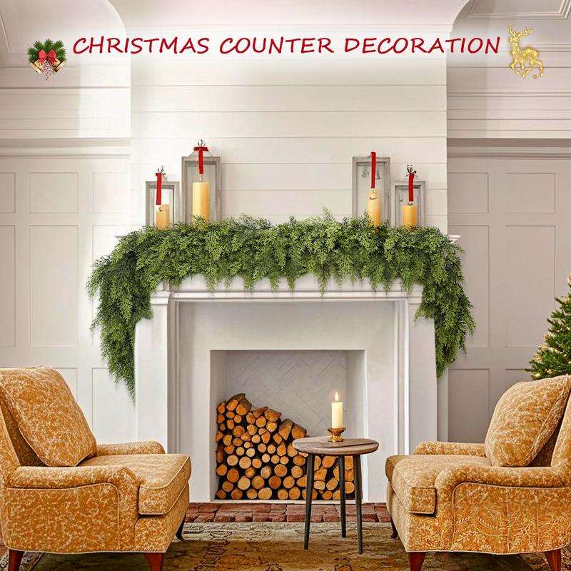 🏆2025 Super Value Se💥6 FT Artificial Cedar Garlands –Realistic Touch Winter Greenery