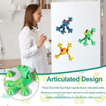 🎁BUY 4 GET 3 FREE🎁🐸✨2025 Large 3D Magnetic Frog Model with Articulated Joints
